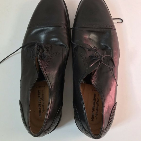 Johnston Murphy Signature Series Black Leather Cap Toe Derby Shoes 10.5 M‎ 13501 main image 9